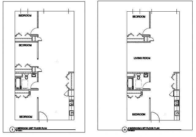 Floorplan For Three Bedroom Unit
